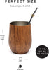 BALIBETOV Modern Mate Cup And Bombilla Set (Yerba Mate Cup) -Yerba Mate Set includes Double Walled 18/8 Stainless Steel Mate Tea Cup, Two Bombilla Mate (Straw) and a Cleaning Brush (Wood, 12)