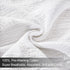 PHF 100% Cotton Jacquard Euro Sham, 26" x 26", Set of 2, Home Decorative Euro Throw Pillow Covers for Couch Sofa Bed, No Filling, White