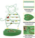 ERYTLLY Earring Holder, Cat Shaped Earring Stand with Wood Base for Girls/ Kids-47 Stud Earrings Holes (Mint Green)