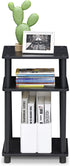 Furinno Just 3-Tier Turn-N-Tube End Table / Side Table / Night Stand / Bedside Table with Plastic Poles, 1-Pack, Americano/Black