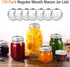 150PCS Regular Mouth Canning Lids, WOHOOW 70mm Mason Jar Canning Lids Regular Mouth, Split-Type Metal Lids for Canning, Food Grade Material Leak Proof Reusable Silver Lids with Silicone Seals Rings