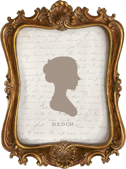 AELS 8x10 Inch Vintage Picture Frame, Elegant Antique Photo Frames with Glass Front, Photo Display, Tabletop Wall Hanging, Gift Ideas