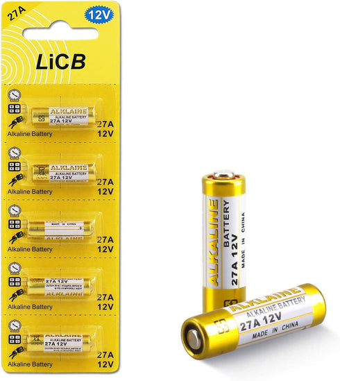 27A 12V Alkaline Battery (5-Pack)