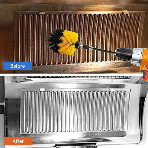 23 Pieces Drill Brush Attachment Set for Cleaning - Power Scrubber Brush Pad Sponge Kit with Extend Attachment for Bathroom, Carpet, Car, Grout, Carpet, Floor, Tub, Shower, Tile, Corners, Kitchen