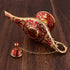 AZLACO Classic Luxury Aladdin Magic Lantern lamp Red Genie of The lamp Pot Alloy Table Decoration Gift and Present not a Real lamp, but Much Better Than Real a lamp Decorative Gifts only