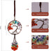 Healing Crystal Hanging Ornaments Tree of Life for Car Hanging Accessories, Party Decor Meditation Decorations, 7-Chakra Stones Tumbled Palm Stones Life Good Luck Home Ornaments (SGK-3 Packs)