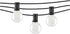 Mr Beams 1W G40 Globe Bulb LED Weatherproof Indoor/Outdoor String Lights, 25 ft, Black