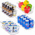 Set of 4 Refrigerator Organizer Bins - Plastic Refrigerator Storage Bins with Handle - Fridge Organizers and Storage Clear for Pantry, Kitchen, Freezer, Cabinet Organization, BPA Free - FOOYOO