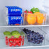 Set of 4 Refrigerator Organizer Bins - Plastic Refrigerator Storage Bins with Handle - Fridge Organizers and Storage Clear for Pantry, Kitchen, Freezer, Cabinet Organization, BPA Free - FOOYOO