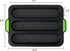 TOPZEA Set of 2 Silicone Baguette Pan, Nonstick French Bread Mold Perforated Pan 3 Wave Loaves Toast Loaf Bake Mold 8 Gutter Bread Crisping Tray for Cake Cooking Baker, Black