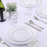 320 Silver Plastic Silverware Set- Silver Plastic Cutlery Set - Disposable Silverware Set - Flatware Set - 160 Plastic Silver Forks - 80 Plastic Silver Spoons -80 Plastic Silver Knives (Silver)