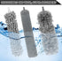 5PCS Microfiber Duster, Feather Duster with 100 Inches Stainless Steel Extension Pole, Reusable Bendable Washable Cobweb Dusters for Cleaning Furniture, Blinds, Cars, Gap, Ceiling Fan, High Ceiling