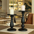 Candle Holders for Pillar Candles Metal Candlestick Holder 2 Pcs Candleholders Stand for LED Tea Light Candles, Ornament for Birthday, Wedding and Home Decoration