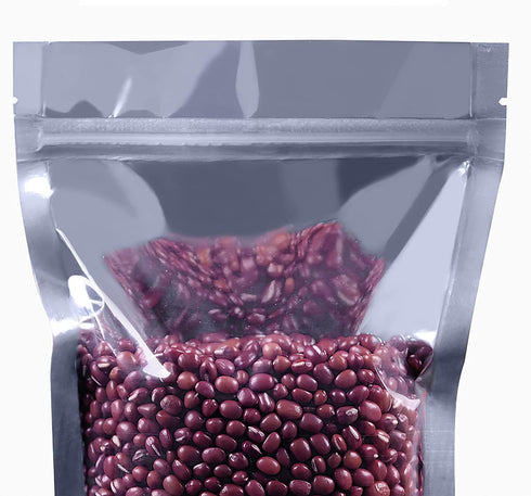 Kingrol 150 Pack 5 x 7.8 Inch Aluminium Foil Stand Up Food Pouches Bags with Resealable Lock Seal Zipper, Heat Sealable Packaging Bags for Jewelry, Screw, Food Storage