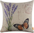 LINKWELL Pack of 2, Square Throw Pillow Covers Set Decorative Cushion Case for Sofa Bedroom Car Couch 18 x 18 Inch - French Country Purple Lavender Flower CC1038-1142
