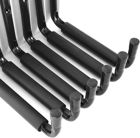 Garage Storage Utility Hooks Heavy Duty, 9''Jumbo Arm Wall Mount Garage Hangers for Ladders,Tools,Bikes, Chair & Garden Hose (6 Pack, Black)