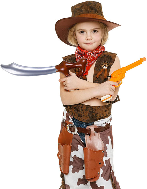 Rcanedny 20 Pieces Inflatable Pirate Sword Halloween Pirate Balloons Pirate Sword Toys for Party Supplies Halloween Theme Party Favours Decorations