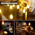 Battery Operated Taper Candles, PChero Flickering Flameless Tapered Candlesticks with Remote Timer, 10pcs Dripless Warm White LED Handheld Candles Lights for Church Wedding Party Decor