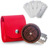 EINKORN & RYE Artisanal Round UFO Lame - Premium Crafted Leather Case and 5 Blades Included - Ambidextrous Bakers Tool for Scoring Dough