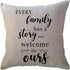 Set of 4 Home Quotes Throw Pillow Farmhouse Decorative Cushion Cover 18 x 18 Inch Rustic Family Words Country Decor Pillowcases for Sofa/Couch/Porch