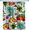 Summer Shower Curtain Beach Palm Tree Surfboard Surf Camping, Cloth Fabric Shower Curtain for Bathroom with Hooks, 71X 71 in