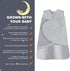 Ftikvo Swaddle-Blanket Baby Girl & Boy Swaddles Newborn Sleep Sack Infant Transition Safe Wrap Blankets 100% Cotton Breathable (Grey, Large, 3-6 Month)