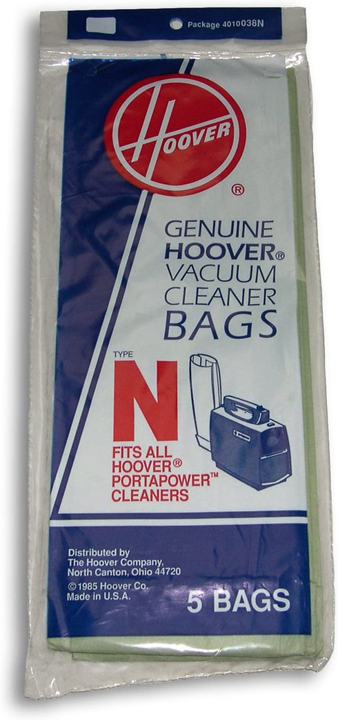 Hoover Commercial Portapower Vacuum Cleaner Bags, 5, Green White
