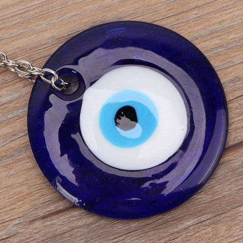 Turkish Blue Evil Eye Beads withOrnament Amulet Delicate Blue Glass Pendant Home Lucky Protection Wall Hanging Decor