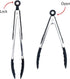 2 PCS Kitchen Tongs Utensil Set by Boxiki Kitchen. Silicone Tongs For Grilling, Cooking and Serving. Heat Resistant Tongs For Cooking. BPA Free Stainless Steel Kitchen Utensils.