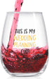 This Is My Wedding Planning Cup Stemless Wine Glass and Beer Glass Set, Wedding Gifts, Engagement Gift Set for Newlywed New couple Her Him Fiancee Fiance Bride Lovers Friends Women Men, 12Oz