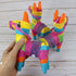 GIFTEXPRESS 6 Pack 4"X7" Mini Donkey Pinata, Little Rainbow Llama Pinata for Birthday, Cinco De Mayo, Fiestas Decorations Party Favors