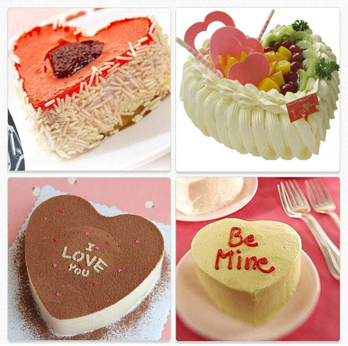 Set of 3 Non-Stick Heart Springform Pan?Non-stick Cheesecake Heart Shaped Cake Pans DIY Heart Baking Molds