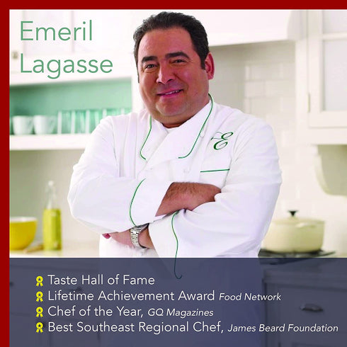 Emeril Lagasse Steak Knife Set of 8, 4.5? Stainless Steel Serrated Blades, Premium Kitchen Steak Knife Set with Black Handles