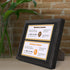 Space Art Deco, 8.5x11 for Business License Frame, Black Over Gold Double Mat with Two 4x9 Business License Openings, Easel Stand, Sawtooth Hanger (Dark Brown Textured)