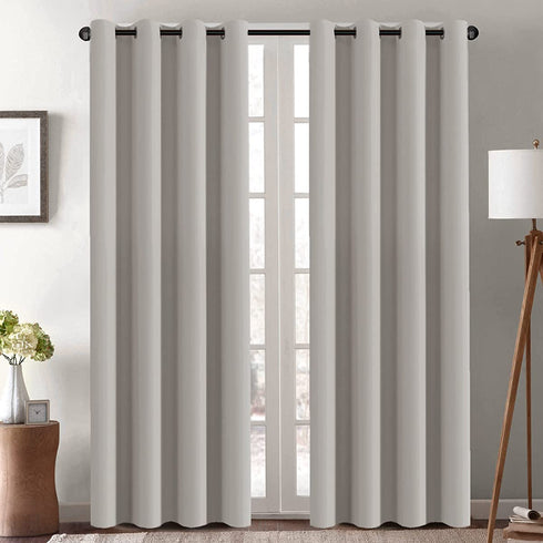 H.VERSAILTEX Blackout Curtain for Living Room Thermal Insulated Window Treatment Curtain Extra Long 108 inch Length Energy Saving Solid Grommet Top Blackout Drape, One Panel, Taupe