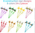 24 Reusable Construction Plastic Straws Excavator Bulldozer Blender Truck for Construction Theme Birthday Party Supplies Gift Favors with 2 Cleaning Brushes