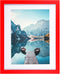 11x14 Picture Frames Red Display Picture Frame A4 Solid Wood with Mat Wooden Photo Frame for Wall Hanging or Table Top Home Decoration-11x14 Red(1 Pack)