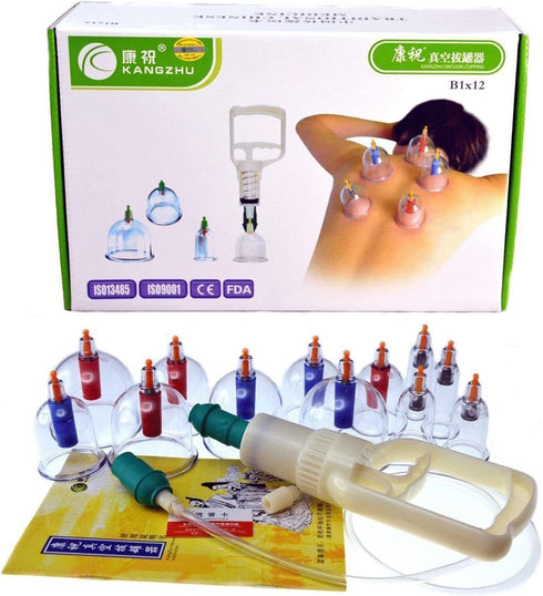 Kangzhu 12-Cup Biomagnetic Chinese Cupping Therapy Set