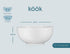 Soup Bowls, by Kook, Ceramic Make, Holds 24 Oz, perfect for cereal, desserts, salads, oatmeal, Set of 6, White.