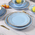 Melamine Dinnerware Sets, 12 PCS Dishwasher Safe 100% Melamine Dinner Plates, Dishes, and Bowls Set for Indoor and Outdoor Use