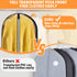 FADOTY 40" Hanging Garment Bag for Storage 6.3" Gusseted Garment Bags for Hanging Clothes Storage Jacket Covers for Closet with Zipper Clear Garment Cover Dustproof for Coats Sweaters, 3 Pack, Black