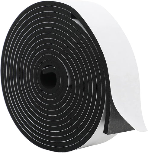 MAGZO Wide Door Weather Stripping 2 Inches W X 1/4 Inch T, Adhesive Foam Insulation Tape for Air Conditioner, Total Length 13 Feet (6.5 Feet x 2 Rolls)