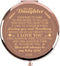 Ueerdand Daughter Gifts from Mom and Dad, Birthday Graduation Gifts for Her, Christmas Holiday Sentimental Present for Women Girls, Rose Gold Purse Pocket Makeup Compact Mirror