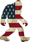USA Flag Bigfoot Sasquatch Sticker Bumper Car Decal Gift Patriotic American United States