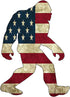 USA Flag Bigfoot Sasquatch Sticker Bumper Car Decal Gift Patriotic American United States