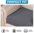 High Stretch Seat Cushion Cover Sofa Cushion Furniture Protector for Sofa Seat Sofa Slipcover Sofa Cover Soft Flexibility with Elastic Bottom (2 Pieces Medium Cushion Covers, Charcoal Gray)