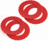Norpro Silicone Mini Pie Pan Shields, Set of 4, 6 inch, Red