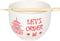 Enesco 6005728 Our Name is Mud Let's Order In Ramen Bowl and Chopsticks Set, 5.25 Inch, Red and White