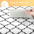 Glotoch Shelf Liner 12" x 20 ft- Non Adhesive Refrigerator, Kitchen, Drawer Liners, Waterproof and Durable Fridge Table Place Mats for Cupboard, Cabinet, Drawer Liner, Quatrefoil White