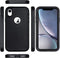 Ballaber Case for iPhone XR Defender Durable 2 in 1 Shockproof Rugged Heavy Duty Full Body Protective Hard Bumper Soft Silicone Cover Support Wireless Charging 6.1 inch (Black)